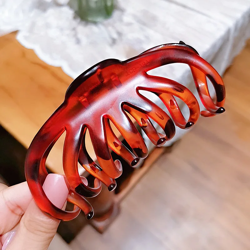 1PC Koreanische Feste Große Haar Klaue Elegante Acryl Haarnadeln Haarspange Krabben Haar Clips für Frauen Mädchen Headwear Haar Zubehör – Detail 9