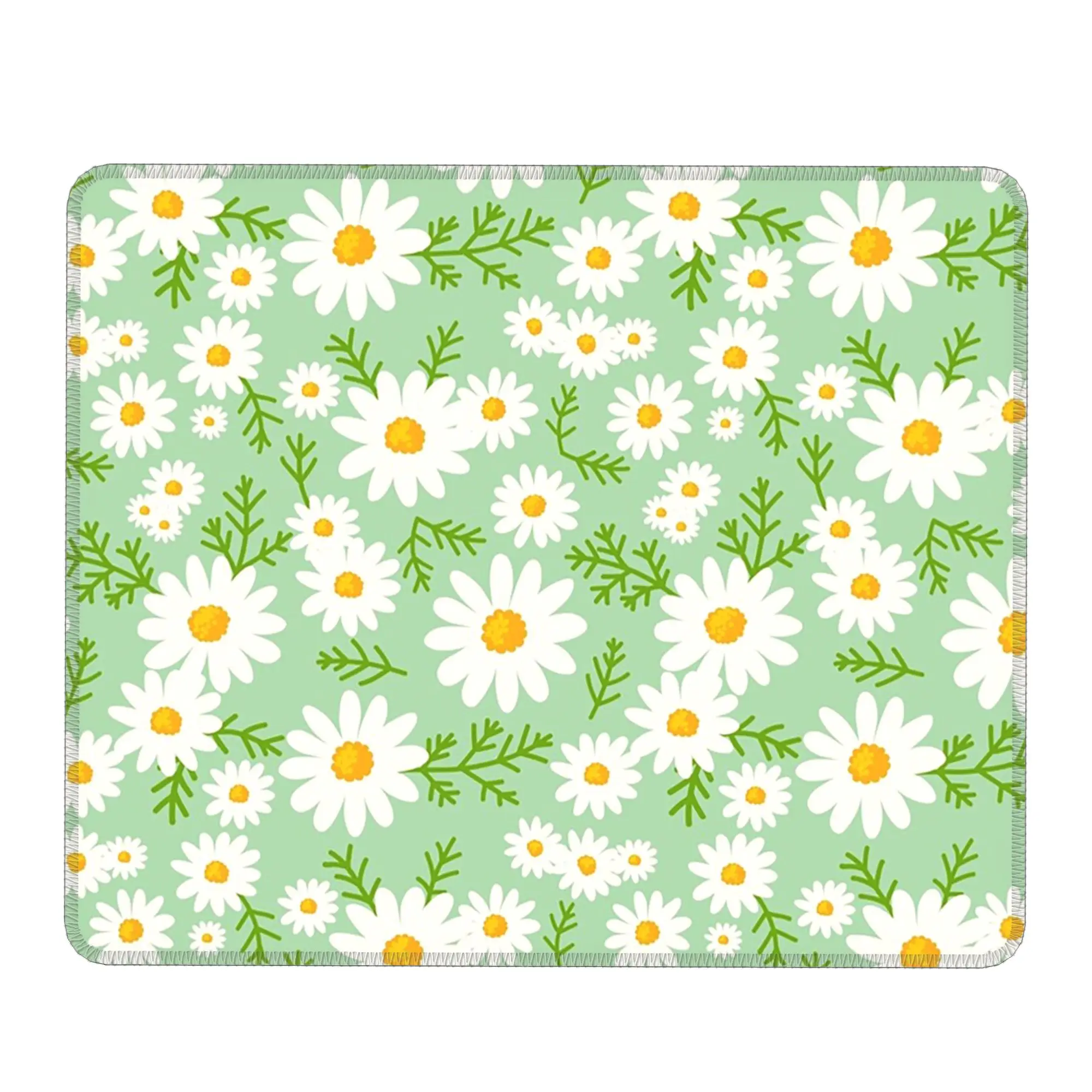 Adorable Daisy In Green Background Mouse Pad Computer Keyboard Mouse Mat Gamer PC Laptop Desk Mat Office Table Mats
