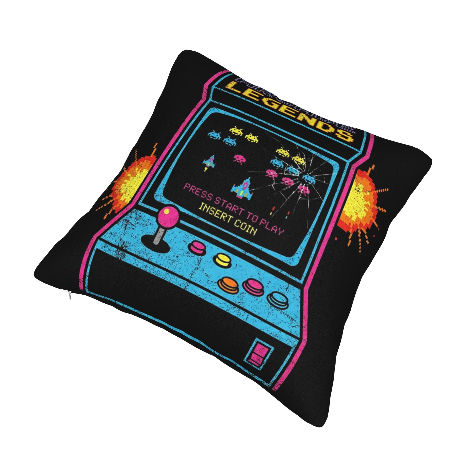 Arcade Legends Space Invaders Style Pillowcase Soft Cushion Cover Decoration  Throw Pillow Case Cover Chair Square 40X40cm