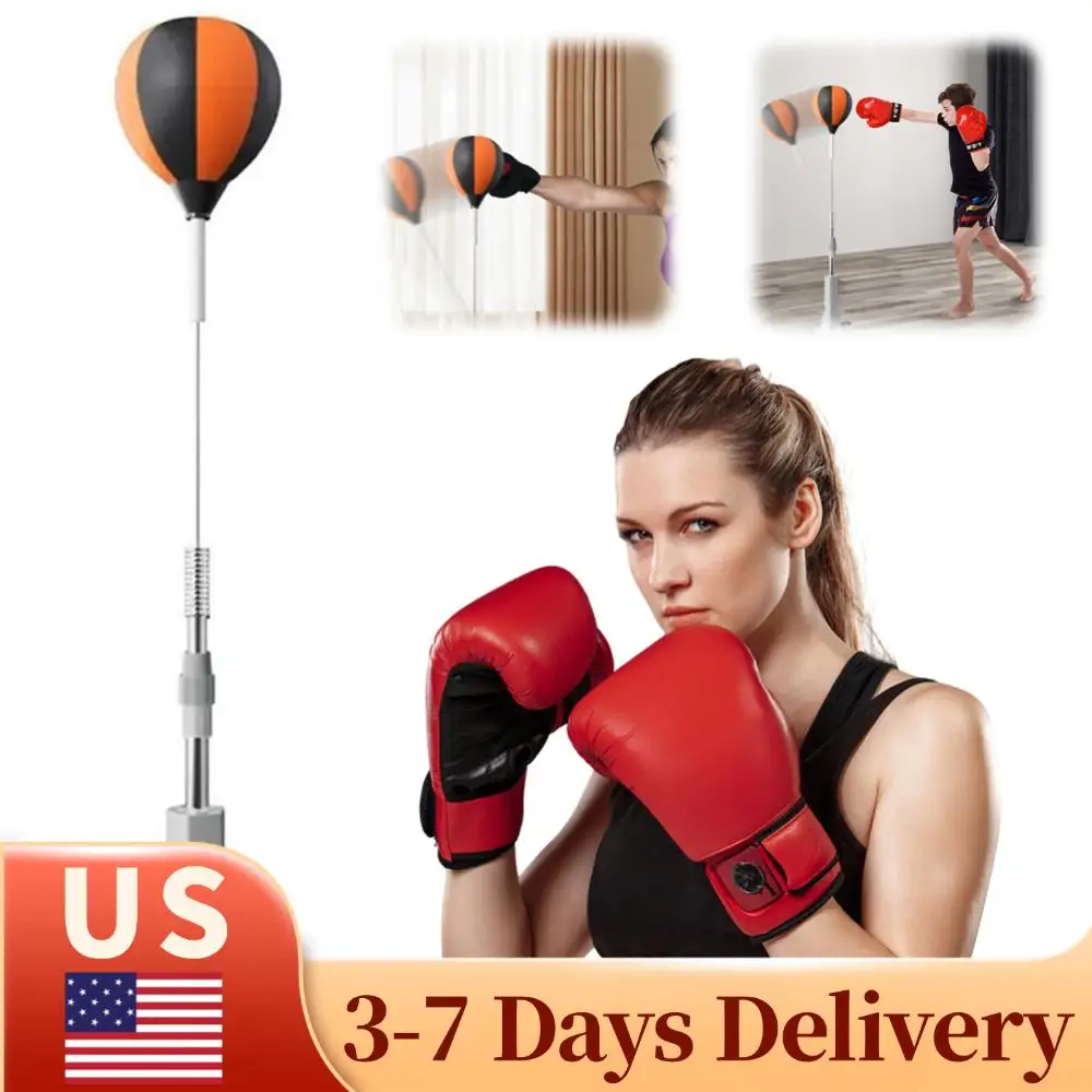 

Набор для тренировок: регулируемый по высоте скоростной боксерский мешок и рефлекторный мяч для бокса, снятия стресса и фитнеса