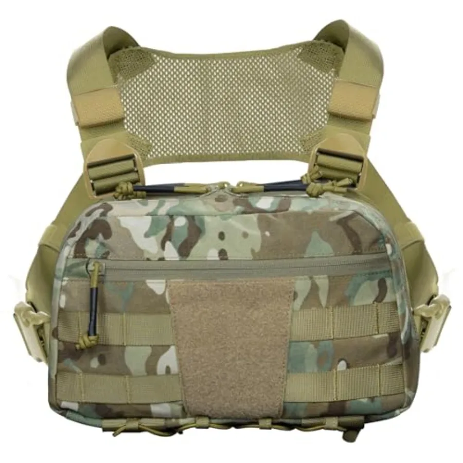 

Tactical Chest Pack Bag Molle EDC Pouch Bag with CCW Compartment Adjustable Strap Workouts Fishing Hunting