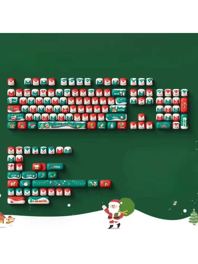 Christmas Paradise Keycap Student Party Sublimation Three-dimensional Ear Rabbit Mushroom Girl Cartoon