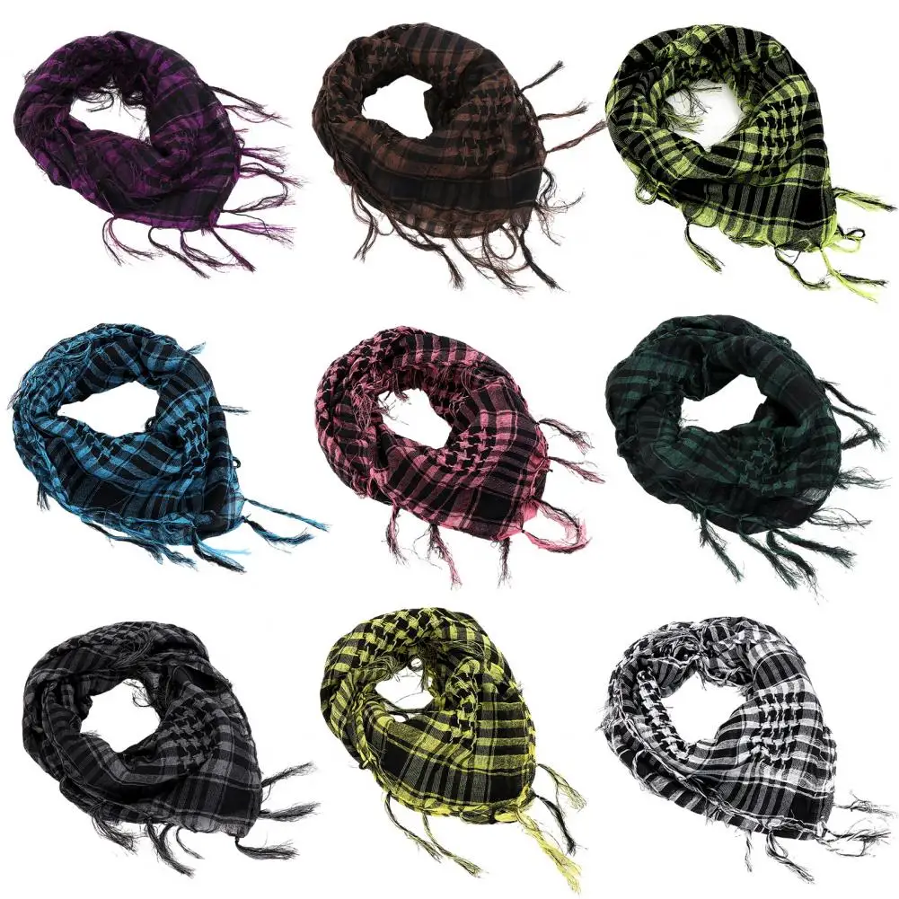 

Outdoor Hiking Scarves Military Arab Desert Scarf Outdoor Hiking Desert Scarf Headshawl Tassel Men Women Bandana Scarf