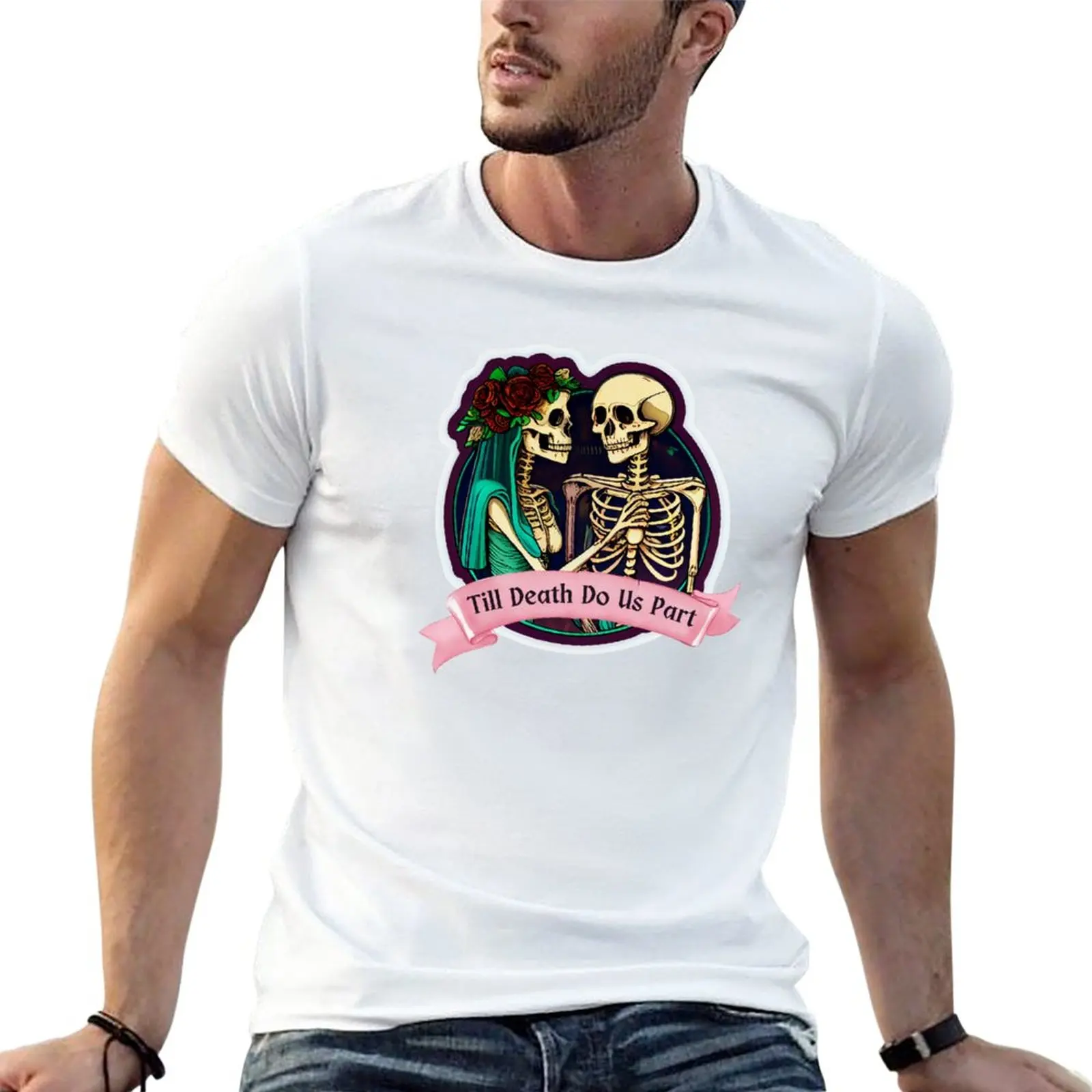 

New Till death do us part valentine art T-Shirt plus size tops plus size t shirts t shirts for men graphic