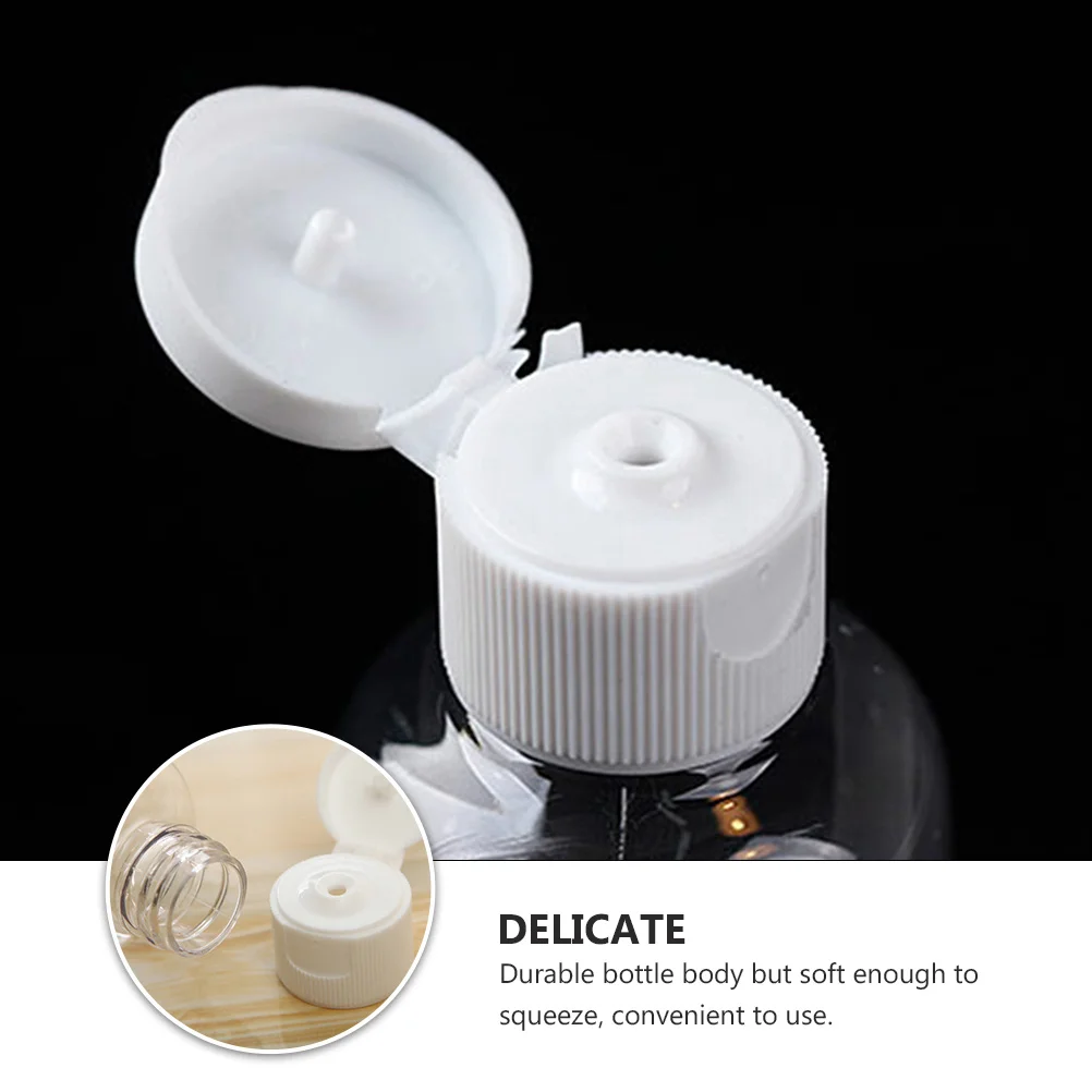 20 garrafas plásticas recarregáveis do aperto do curso dos pces 50ml tampas clamshell à prova de vazamento recipientes dispensadores portáteis para loções cremes