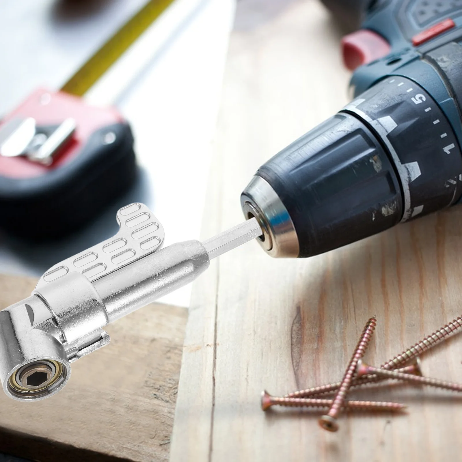 

105 Degree Right Angle Drill Extension Bit Holder For Electric Drill Socket Wrench Flexible Shaft Tool Silver