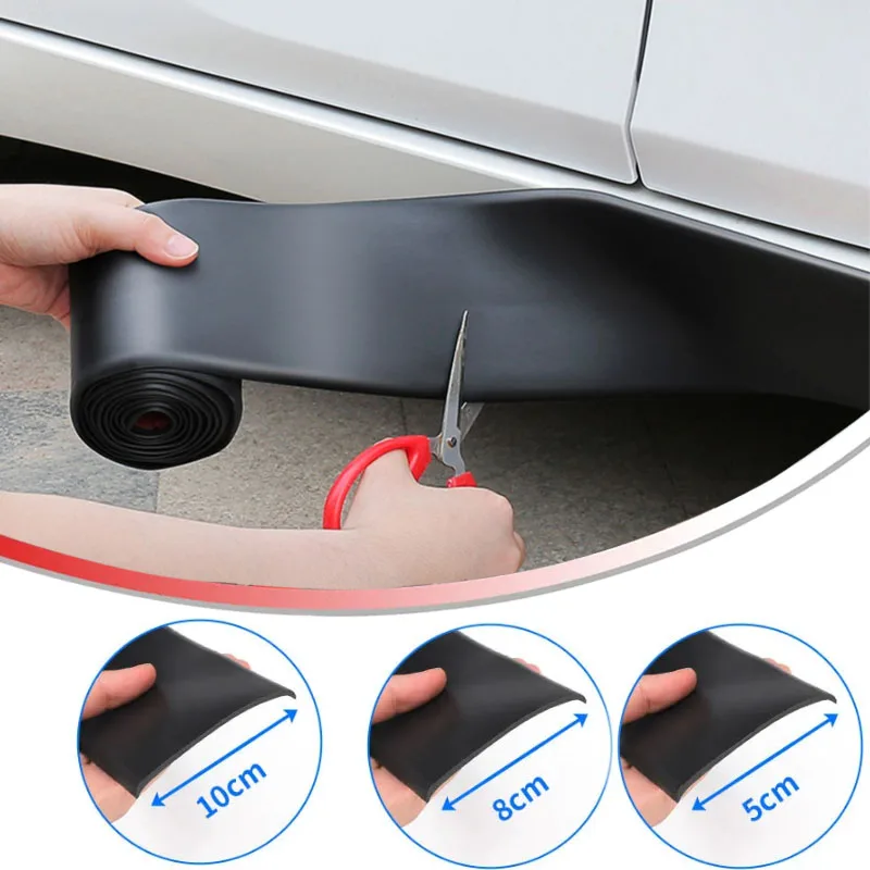 

5/8/10cm Universal Car Door Sill Protective Sticker 4M Body Side Skirts Lip Anti Scratch For Car Door Edge Sill Trunk Protector