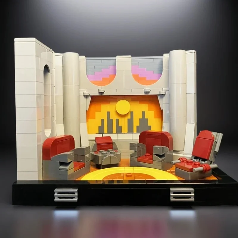 571 قطعة MOC غرف المجلس العالي Diorama نموذج اللبنات لعبة العمارة لتقوم بها بنفسك هدية الكريسماس الإبداعية الطوب الاطفال عيد ميلاد #3