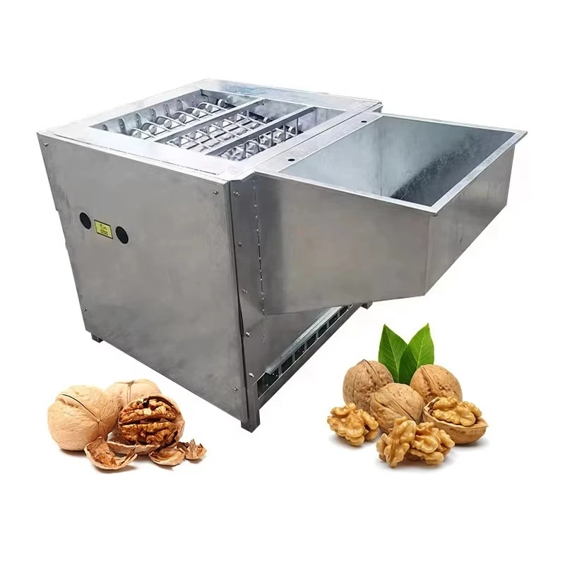 Stable Performance Walnut Sheller Cracker Machine / Black Walnut Shelling Machine / Walnut Dehulling Machinery