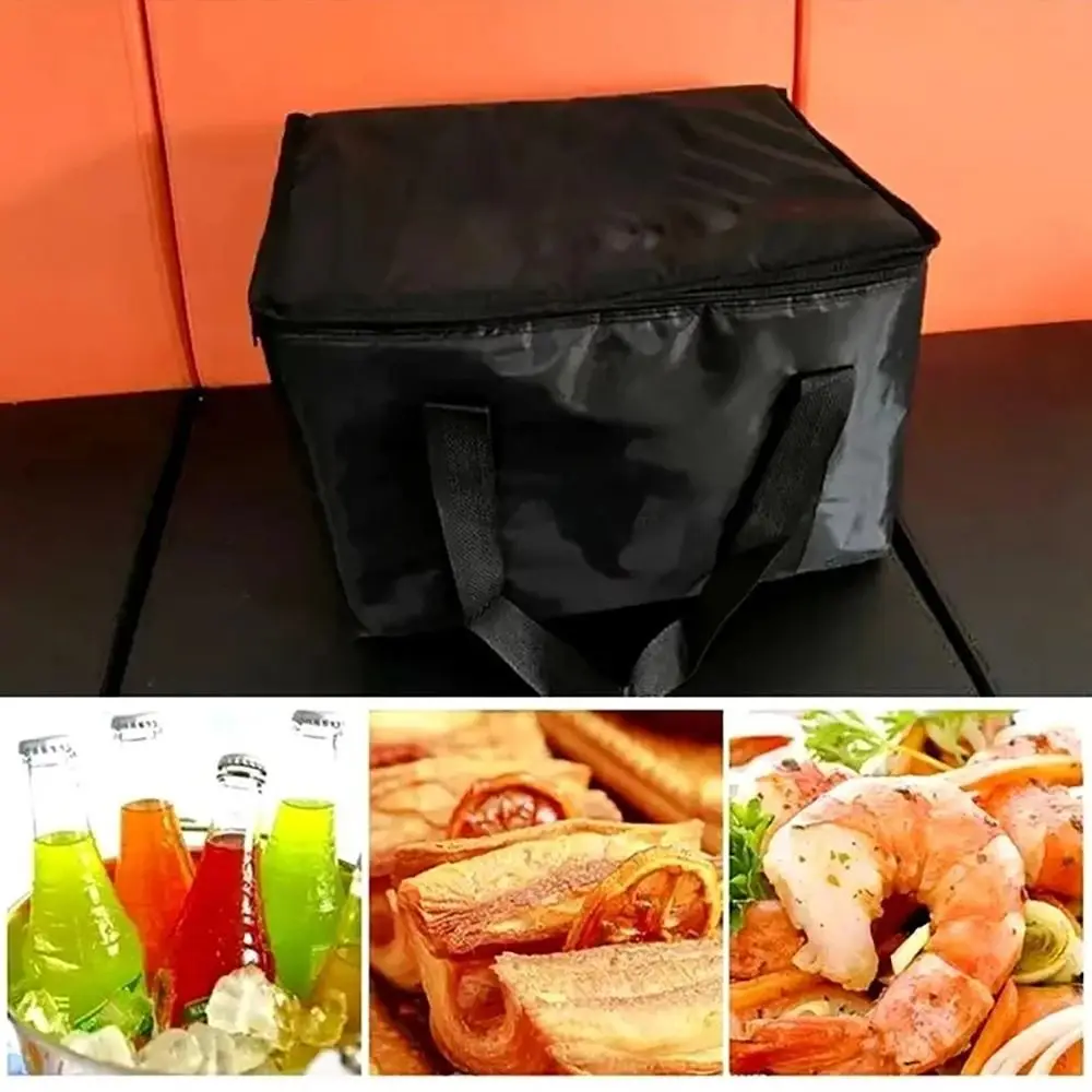 1Pcs New Durable Large Capacity Insulated Bag Portable Zipper Tin Foil Food Bag 40L Refrigerated Bag Picnic Camping