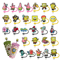 Hot sale Cartoon Silicone Straw Covers For Stanley Water Glass Bottle Drinking Dust Cap Straw Tip Cover Cup Accessories For 10mm