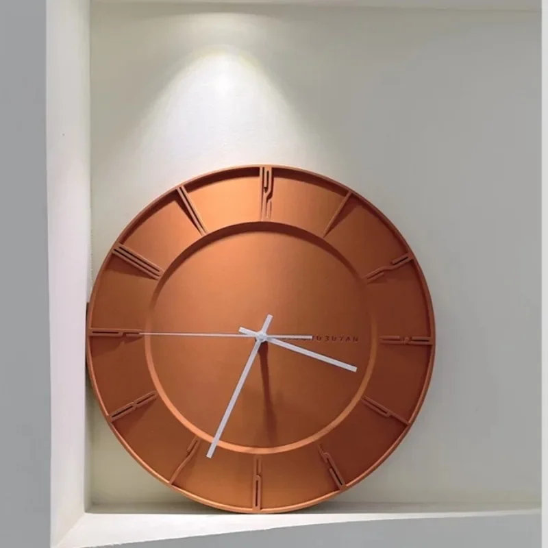 Modern Cement Wall Clock Decorative Wall Watch Silent Luxury Aesthetic Clocks Minimalist Elegant Living Room Watches Home Decor