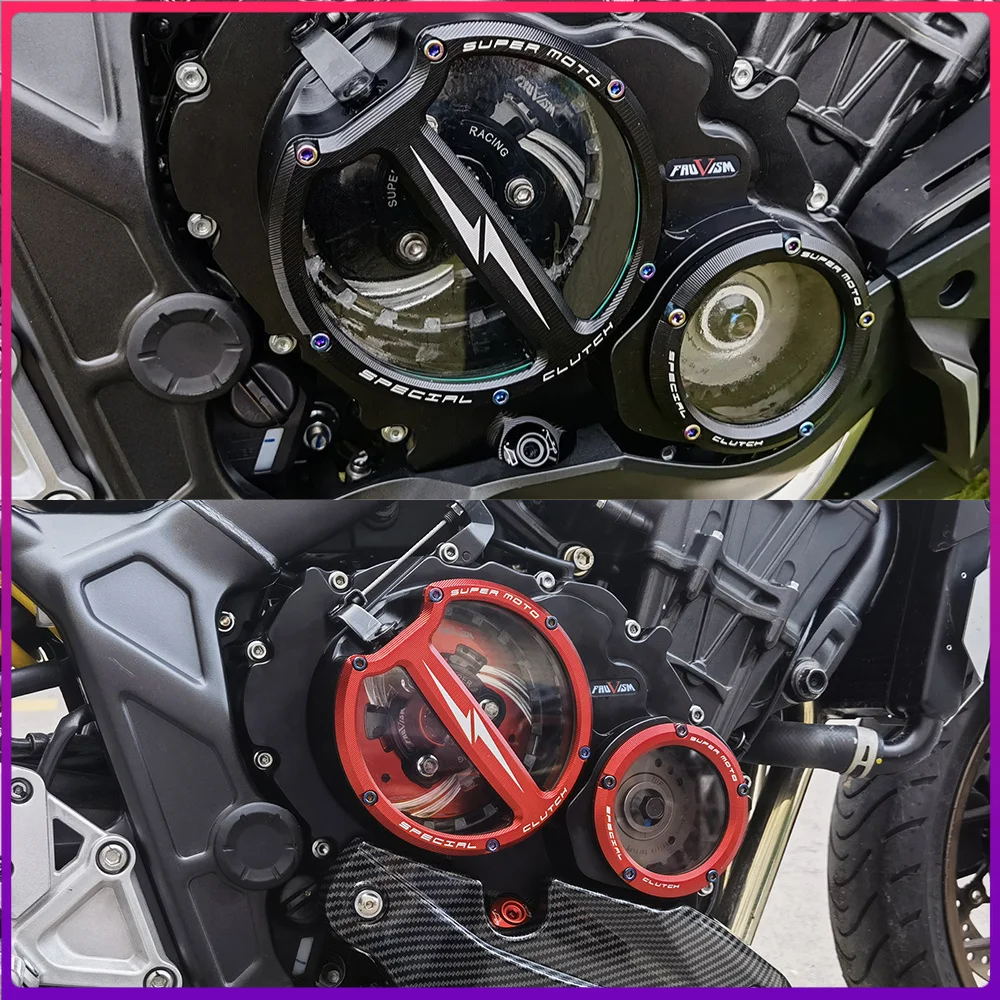 Engine Guard Protector Clear Clutch Cover For Honda CB650R 2019-2023, CBR650R 2019-2024, CBR CB 650R 650 R