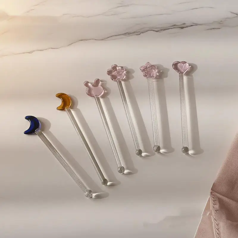 Texture Milk Tea Glass Stir For Family Gatherings Agitator Coffee Tools Easy To Use Dessert Stick Spoon Stick Stir Bar Swizzle