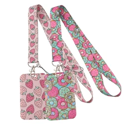 Erdbeere Donut Rosa Lanyard für Schlüssel Neck Strap lanyard Karte ID Abzeichen Halter Schlüssel Kette Schlüssel Halter Schlüsselring Zubehör Geschenk