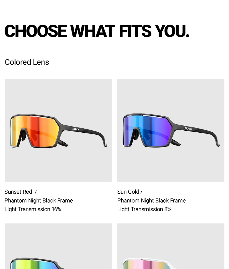 SCVCN Photochrome Sonnenbrille für Herren, Fahrradbrille, UV400n, Damen-Fahrbrille, MTB, Rennrad, Sport, Wandern, Eyewear, Laufen – Detail 22