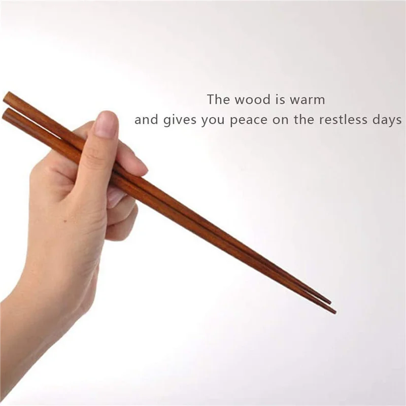 ABUN-6 Set Teak Wooden Spoons And Chopsticks Set, Non-Stick Spoons Soup-Teaspoon For Kitchen Cooking Utensil Tools