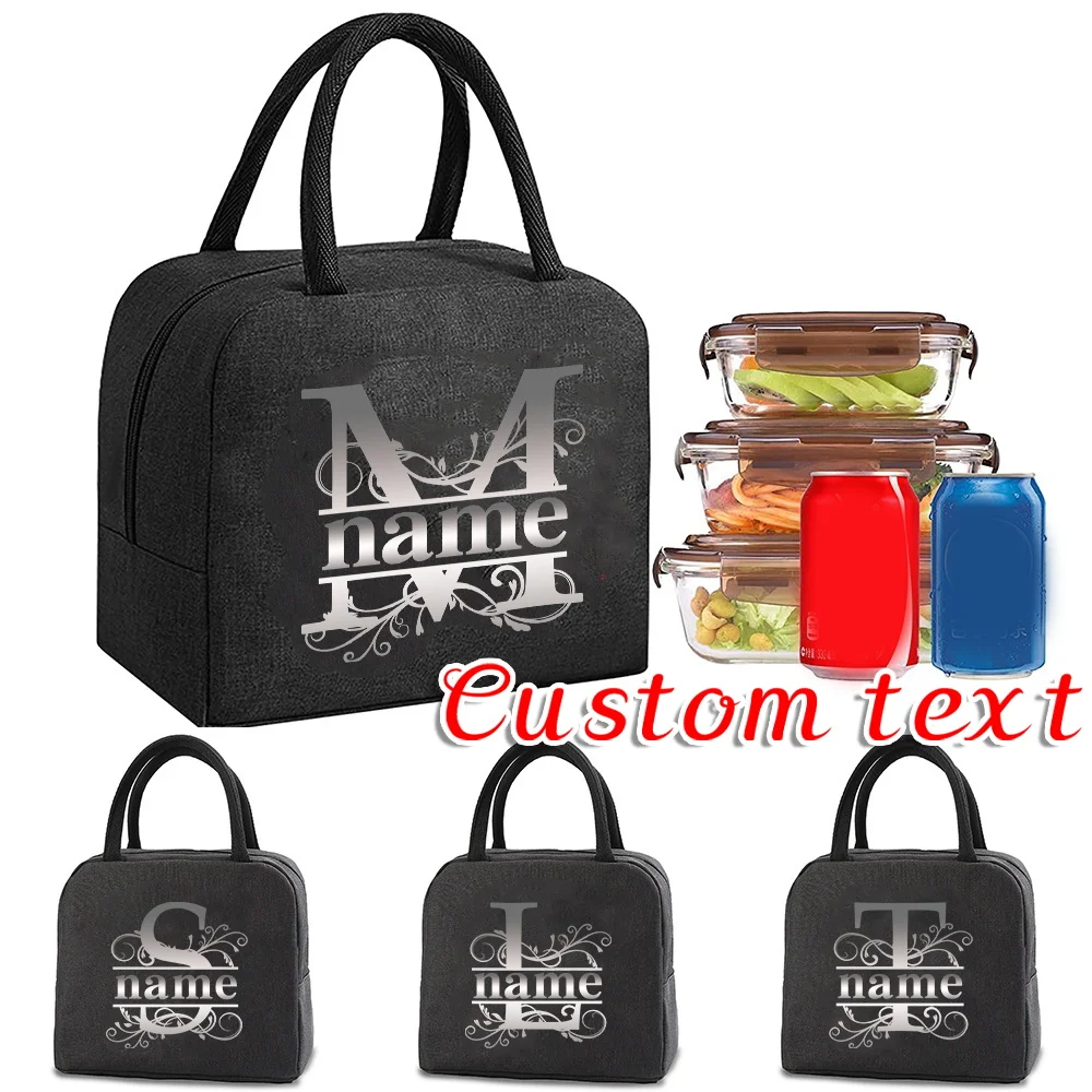 

Personalized Customized Name Portable Lunch Bag Office Bento Pouch Picnic Food Pouch Multifunctional School Lunch Box Bags