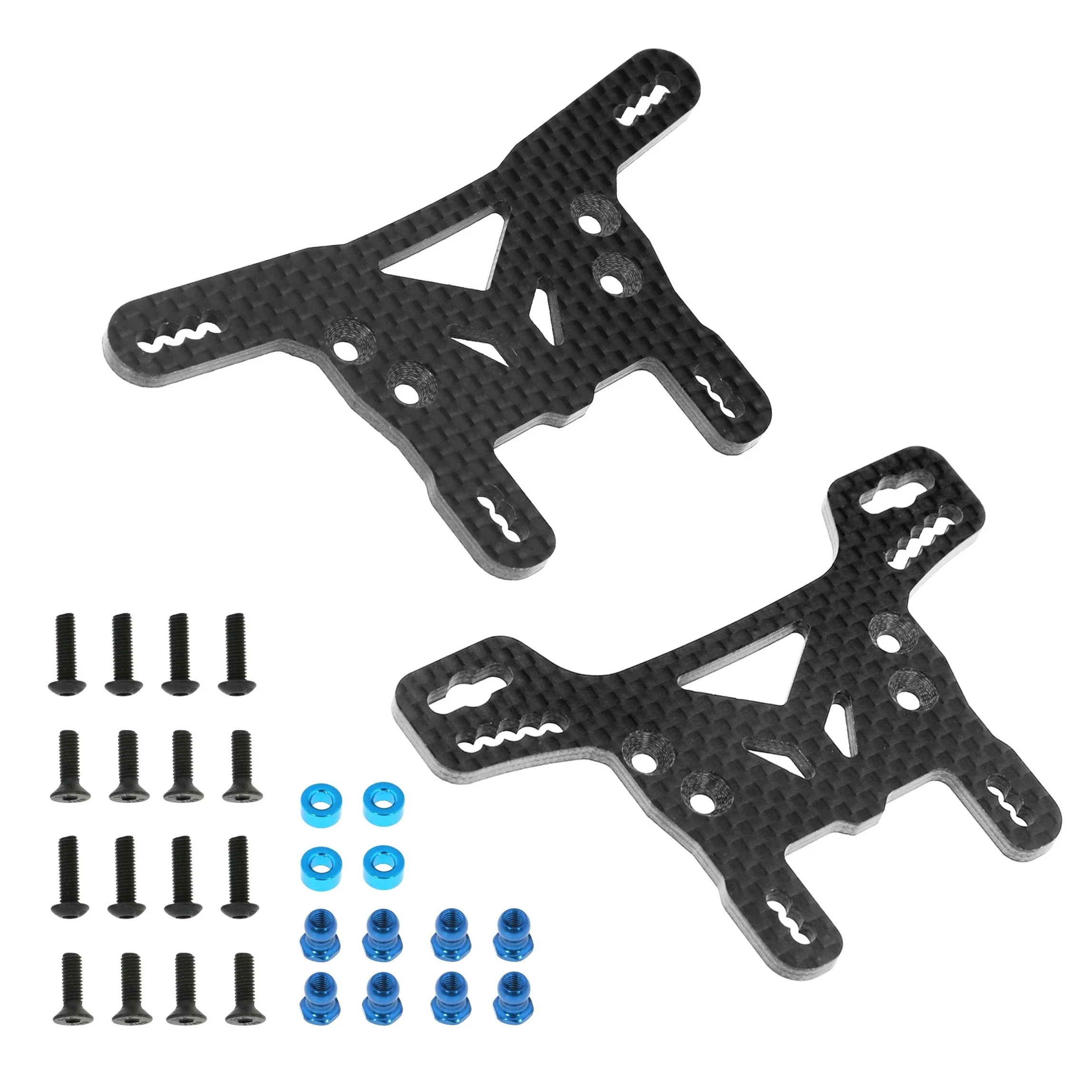 

Carbon Fiber Front and Rear Shock Tower Plate for Tamiya XV02 XV-02 Pro 58707 1/10 RC Car Upgrades Parts Accessories