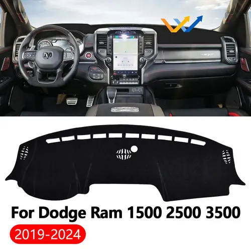 Imagen 1 del producto Para Dodge Ram 1500 2019 2020 2021 2022 2023 2024 Dashmat cubierta de tablero alfombrilla para salpicadero almohadilla parasol tablero cubierta alfombra