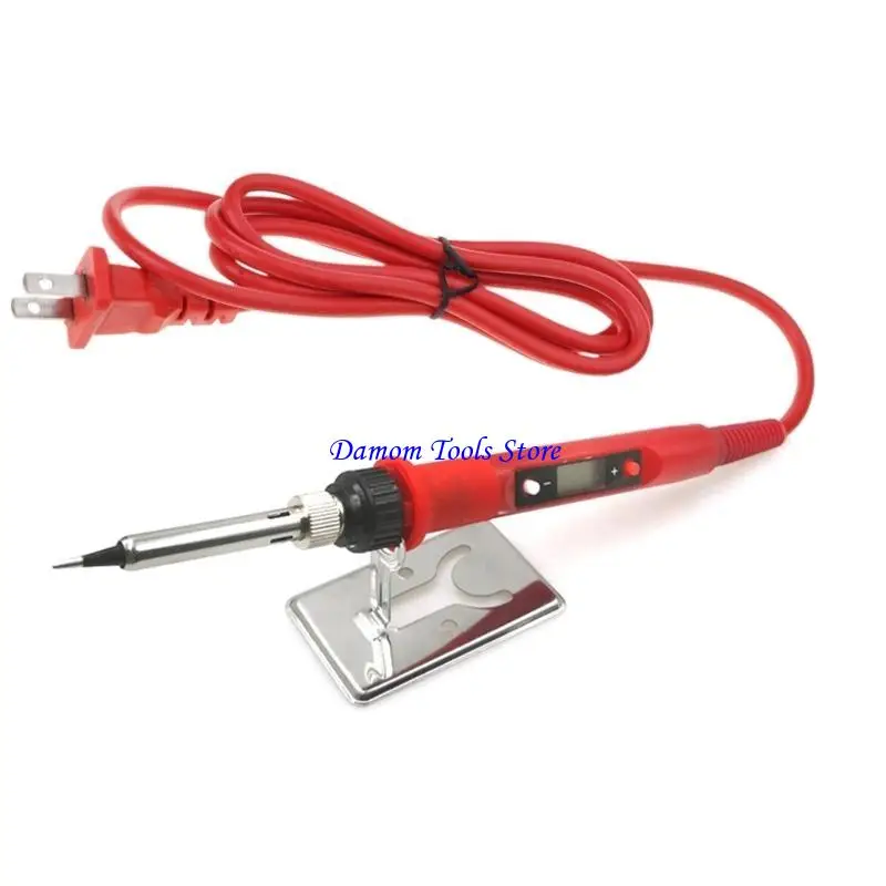 57BE 85W Adjustable Soldering Iron Temperature Control, LED Display Interchangeable Nozzles Essential for Welding Repairs