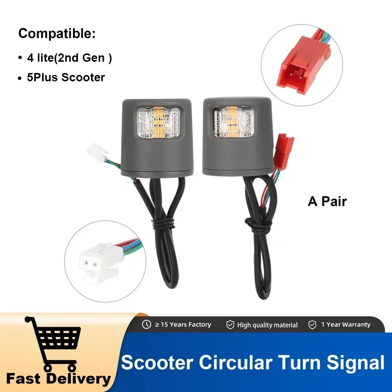 ل Xiaomi 5 Plus 4 Lite (الجيل الثاني) سكوتر كهربائي الأصلي بدوره مصباح إشارة ليلة الدراجات أجزاء السلامة 1 زوج