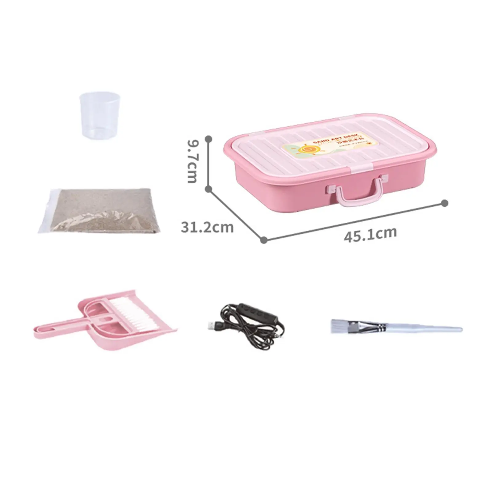 Sand Art, tavolo con scatola di sabbia sensoriale leggera, giocattoli educativi, genitore figlio