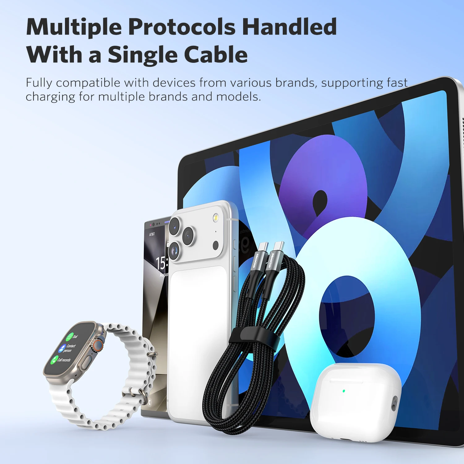 USB Fast Charging Cable 0.3M Braided Data Line Aluminum Alloy Smart Chip Cord for iPhone Samsung Xiaomi Type-C Lightning new