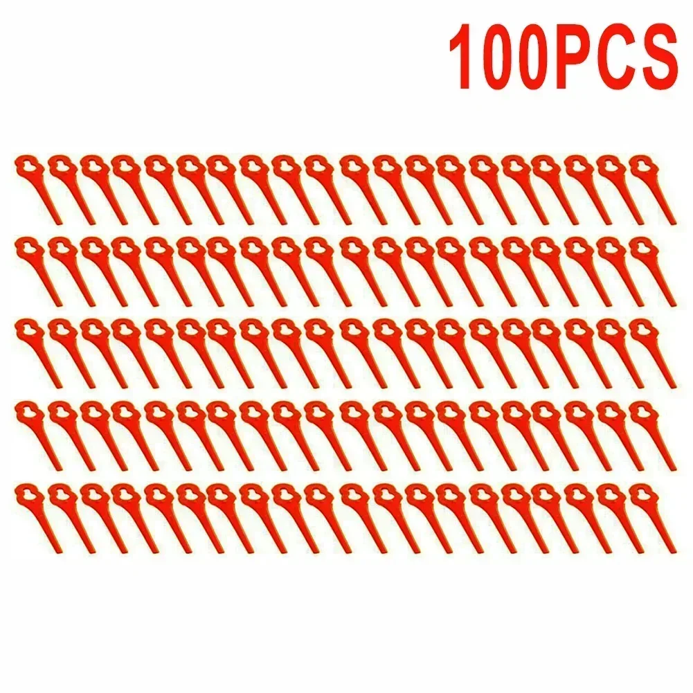 20/100 Viên Cỏ Tông Đơ Cắt Lưỡi Dao Bàn Chải Cắt Đầu Cánh Quạt Bằng Nhựa Cho FUXTEC 20V FX-E1RT20 Không Dây Strimmer Bãi Cỏ máy Cắt Cỏ