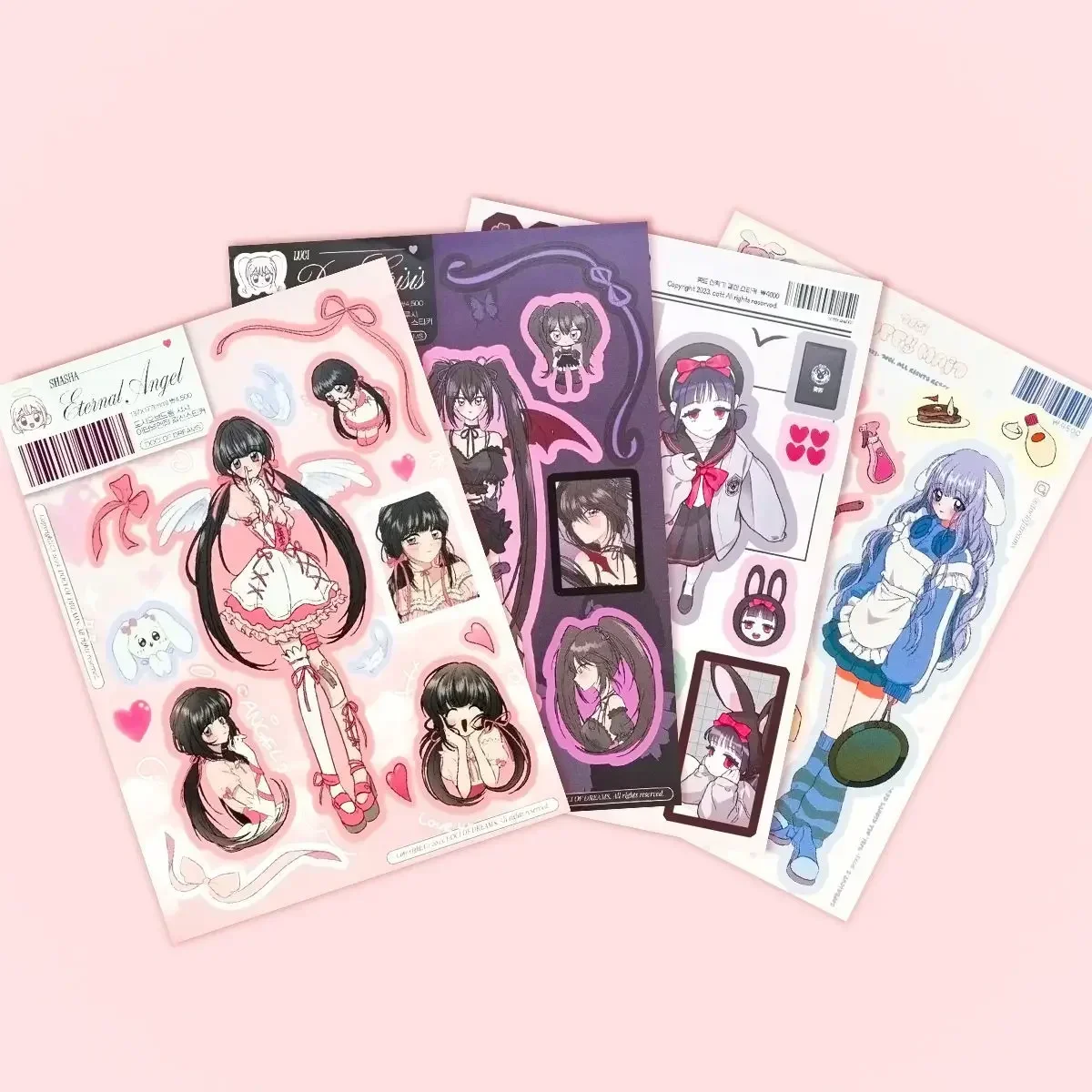 Maid Cafe Korean Sticker Character Handbook Guka Sweet Cool Hot Girl College Style