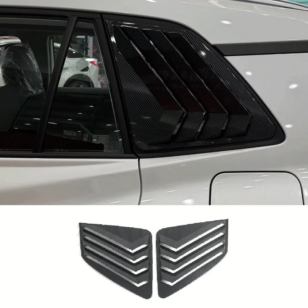 

Carbon Fiber Look Rear Side Quarter Window Louver Cover Trim For 2026 TOYOTA RAV4 RAV 4 Accessories