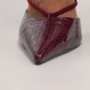 Women Burgundy Crocodile Embossed Mules Pointed Toe Stiletto Ankle Lace‑Up Wrap Strappy Backless Fashion Evening Party Pumps
