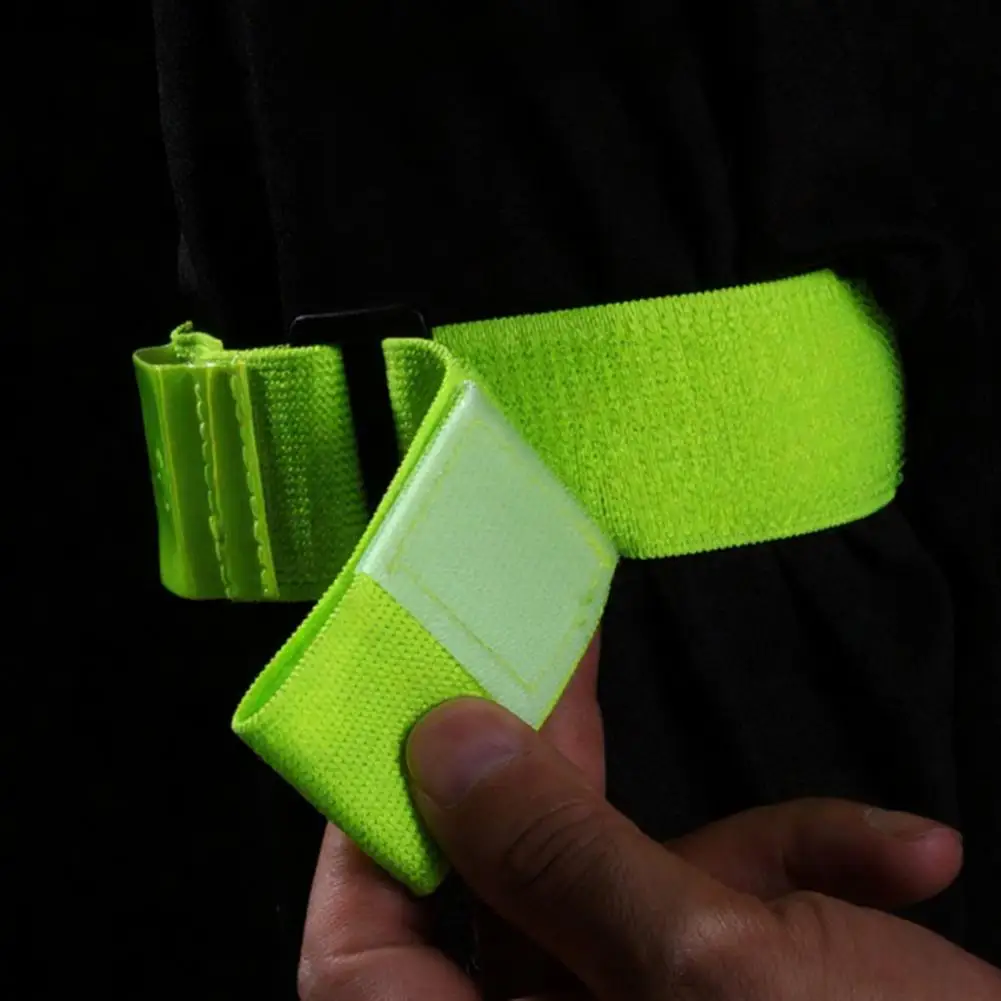 

2 шт. светодиодные светящиеся нарукавные повязки для повышения видимости, светоотражающие, регулируемые, для ночного бега и езды на велосипеде, светящийся ремешок на руку