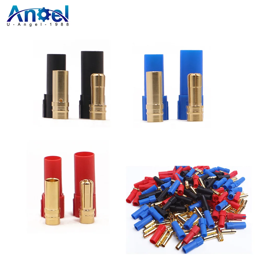 30 Pair/lot Amass XT150 Male & Female Bullet Connector Plugs With Protective Hub 6.0mm Gold-plated Connector