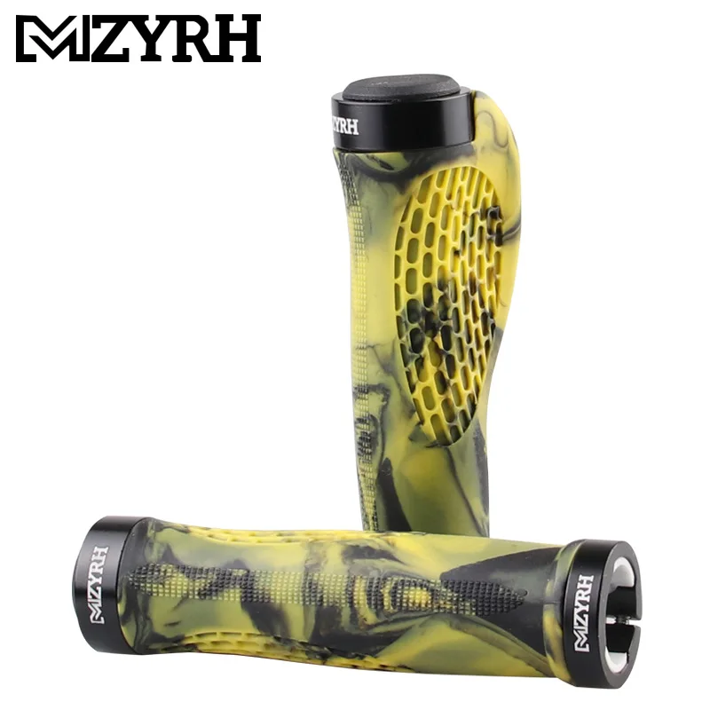 Lock on Bicycle Grips Durable Rubber Bicycle Handlebar Grip Ergonomics Mountain Bike Handle Waterproof Dustproof MTB Cuffs