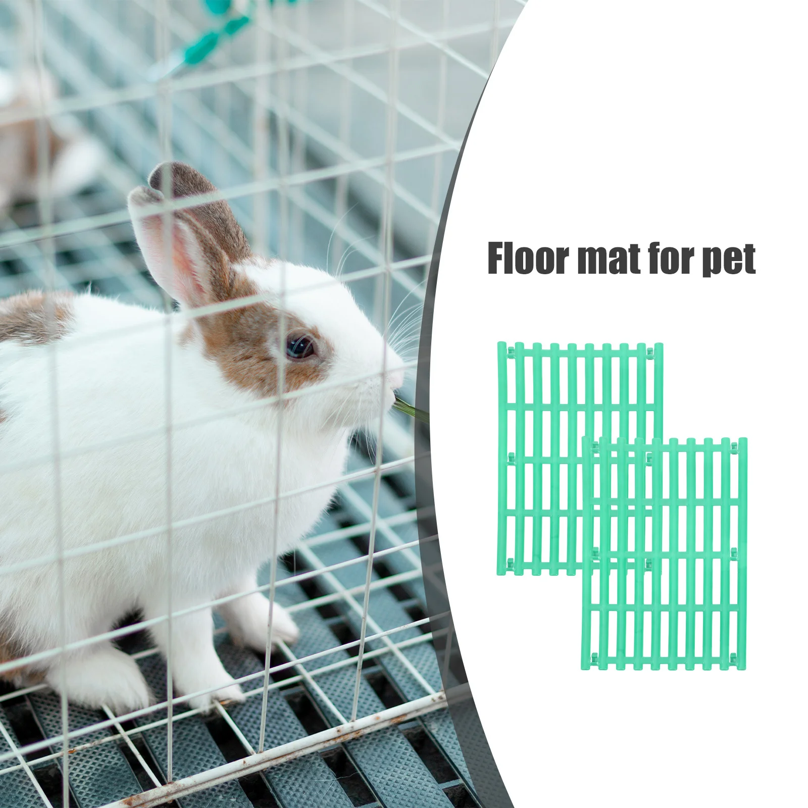 2Pcs Rabbit Cage Mat Durable Plastic Nonslip Floor Pads Easy Clean Small Animal Foot Mats Bunny Cage Accessories - Image 5