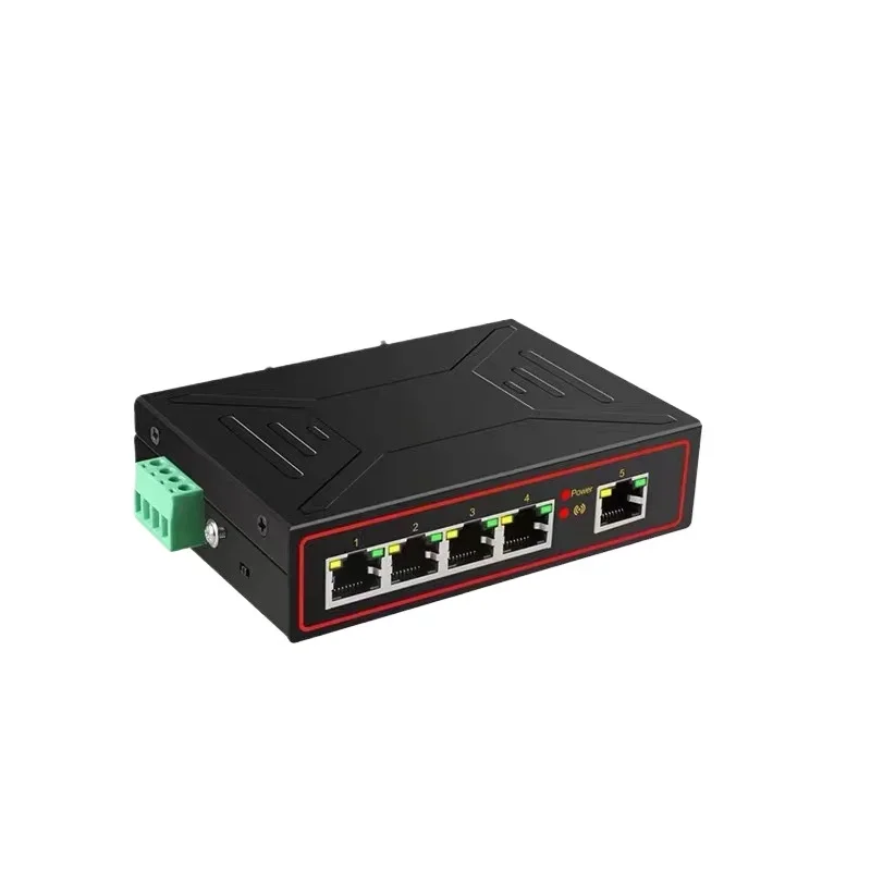 

5 port 8 port 16 port rail type high and low temperature resistant 100 Gigabit standard POE industrial switch transceiver