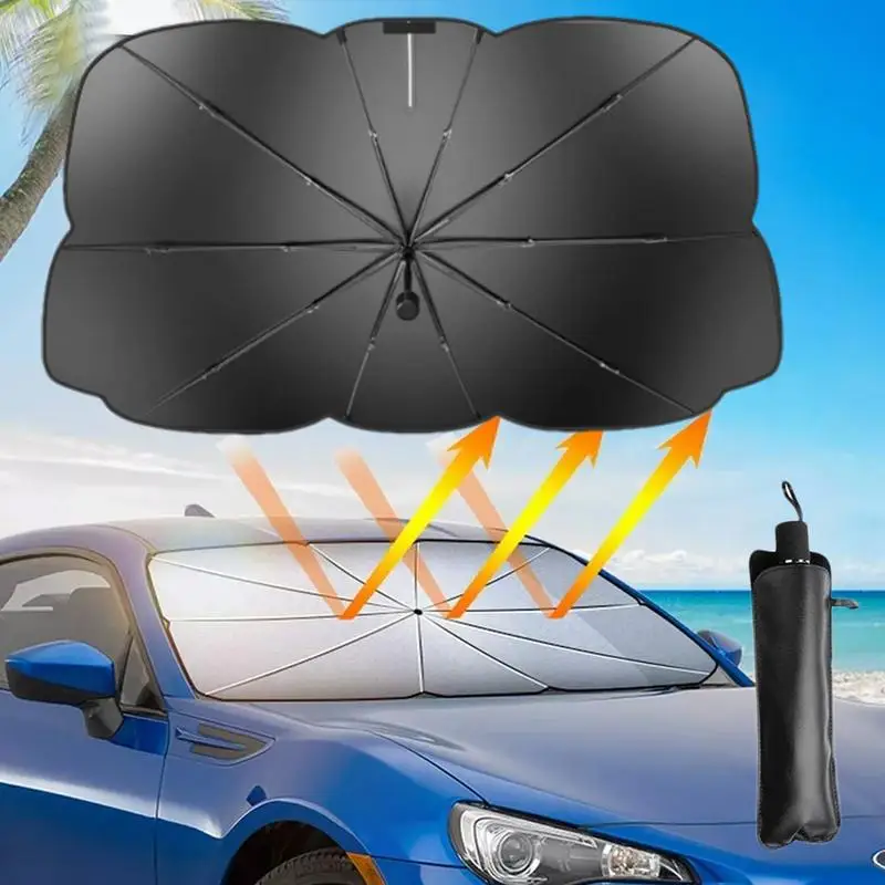 Foldable Car Front Windshield Umbrella Auto Window UV Block Umbrella Heat Insulation Protection Window Sunshade Shield for Cars