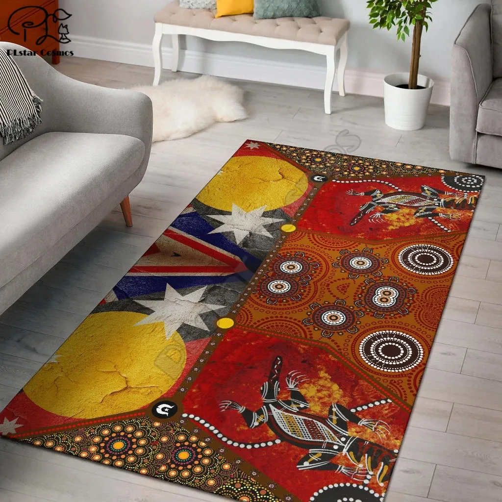 Flag Hand Art carpet Square Anti-Skid Area Floor Mat 3D Rug Non-slip Mat Dining Room Living Room Soft Bedroom Carpet style-03