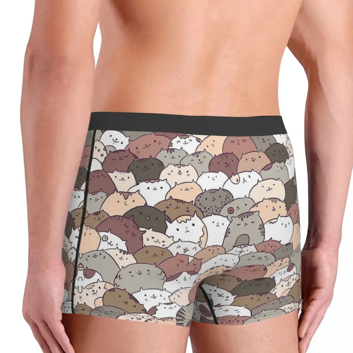 Lots Cat Cute Kawaii Animal Aniamls Underpants Cotton Panties Men\'s Underwear Print Shorts Boxer Briefs