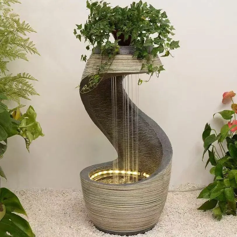 CX rockery flowing water fountain floor-to-ceiling ornaments villa garden courtyard fish pond hotel water curtain wall