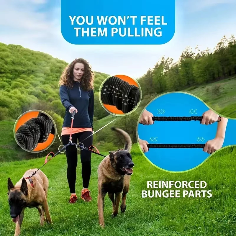 Acoplador de correa para perro - Bungee Dog Leash Shock Absorbing reseña y precio