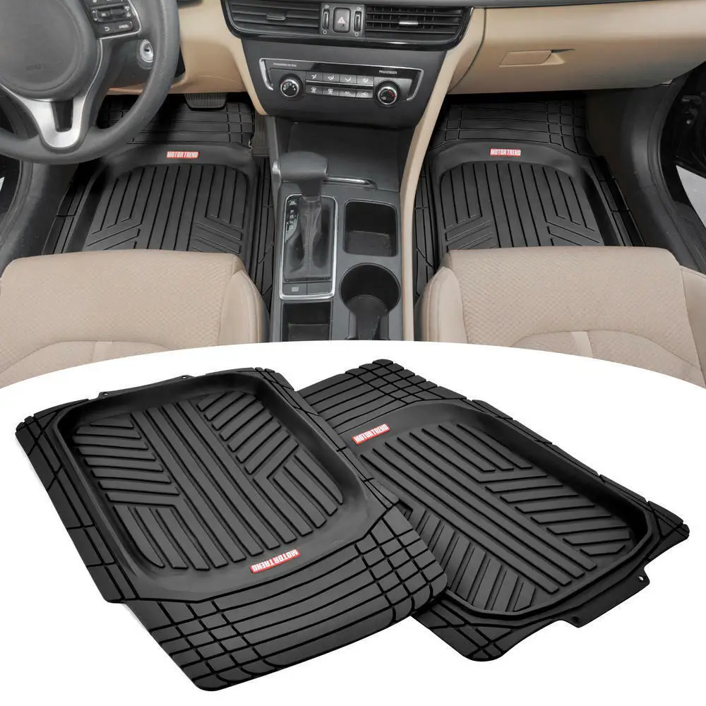 Cargo Liner for Auto Car SUVs Truck - Black Deep Dish Rubber Car Floor Mats &