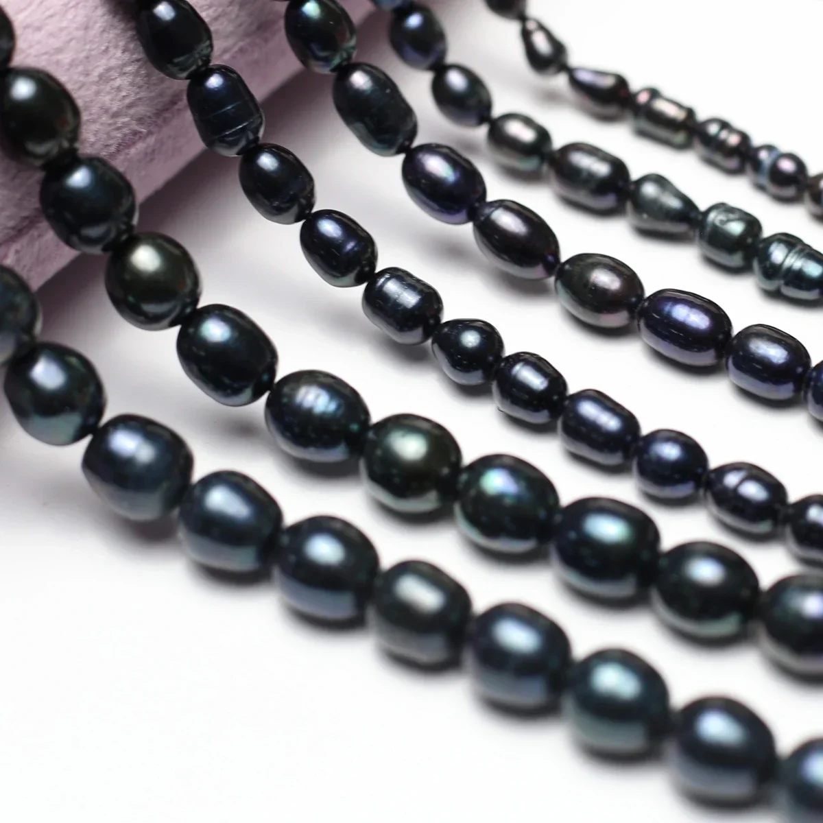 Natural Freshwater Pearl Beads black Rice Shape Pearls Exquisite Loose Bead For Jewelry Making DIY Bracelet Necklace Accessory