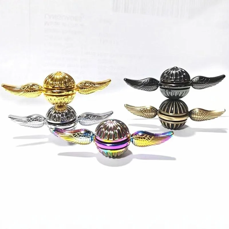 新しいフィジェットスピナーカラフルな金属合金ミュートベアリング翼航空機ハンドスピナー指先スピニングジャイロスコープストレスリリーフおもちゃ