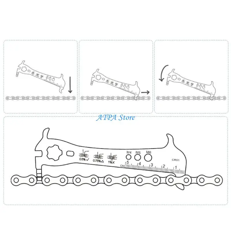 

U13C Chain Wear Checker Repair Tool Mountain Road Chain Measurement