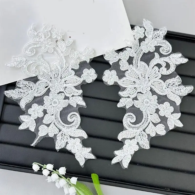 195E Hoa Miếng Dán May Táo Thêu DIY Áo Cưới Phụ Kiện May Vá