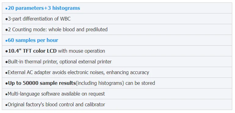 RT-7600 3-part Differentiation WBC  mindray Automatic Hematology Analyzer with Good Price