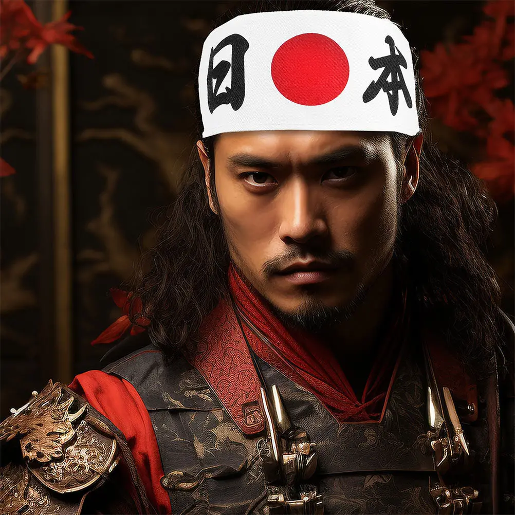 8Pcs Ninja Karate Headband Japanese Style Sushi Chef Samurai Cosplay Bandana for Adults Martial Arts Cooking Themed Party