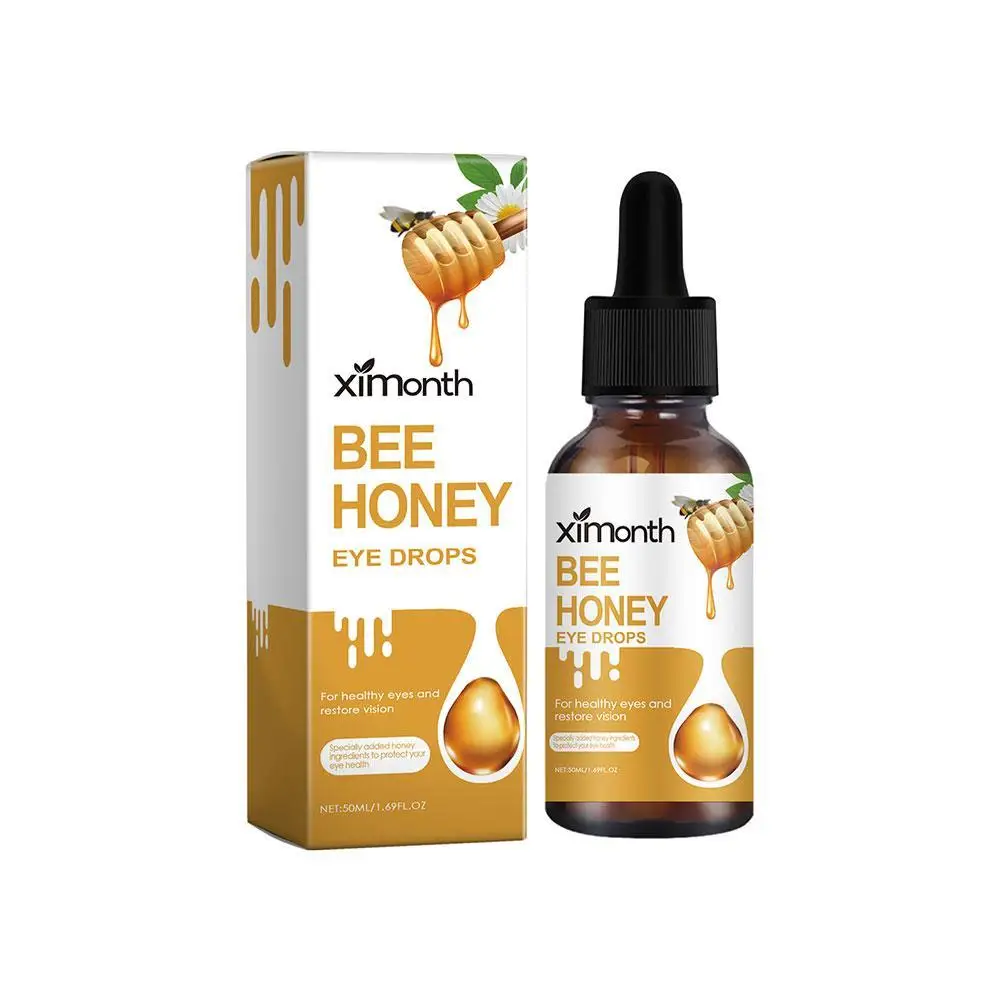 Bee Honey Eye Drops for Relieving Fatigue Eye Care Drops for Men Women Stingless Bee Honey Eye Drops Moisturizes Eyes 50ml